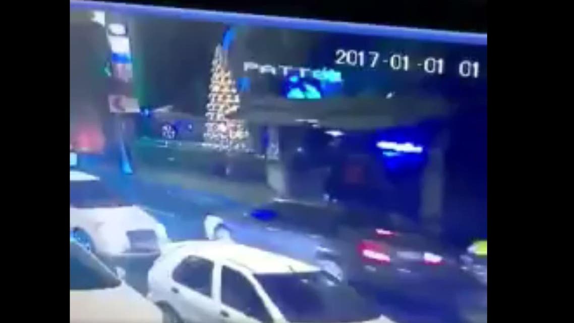 It is believed that one of the gunmen in the video shed the Santa outfit as he was fleeing.