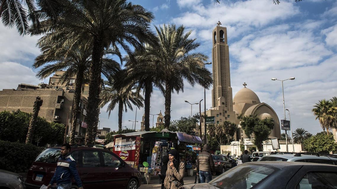 A picture taken on December 15, 2016, shows St Mark's Coptic Orthodox Cathedral in Cairo's Abassiya neighbourhood. KHALED DESOUKI / AFP