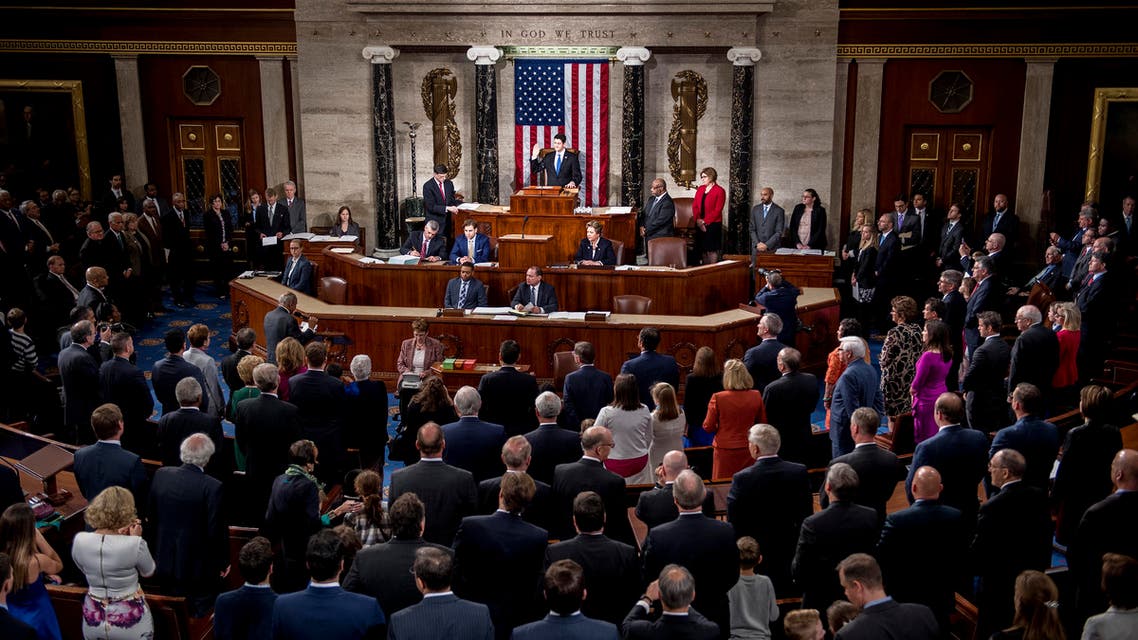 Speaker of the House Paul Ryan (C), R-Wisconsin, swears in the newly elected members of the House of Representatives during the opening of the 115th US Congress on Capitol Hill in Washington, DC, January 3, 2017. (AFP)