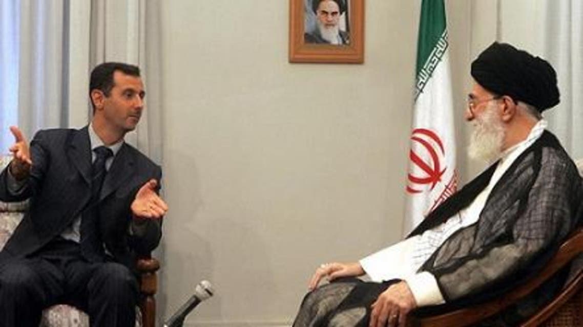 مرشد إيران علي خامنئي ورئيس النظام السوري بشار الأسد