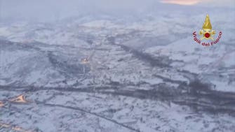 Drone footage shows snow in Europe