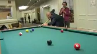Watch: Zidane plays billiards with a fan's father