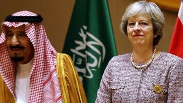 Saudi Arabia’s King Salman with British PM Theresa May. (File photo: AFP)