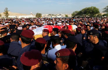 Mourners, including family members and fellow policemen, carry the body of policeman Ammar Abdulrahman Ali during his funeral procession in Hananya March 4, 2014. (File photo: Reuters)