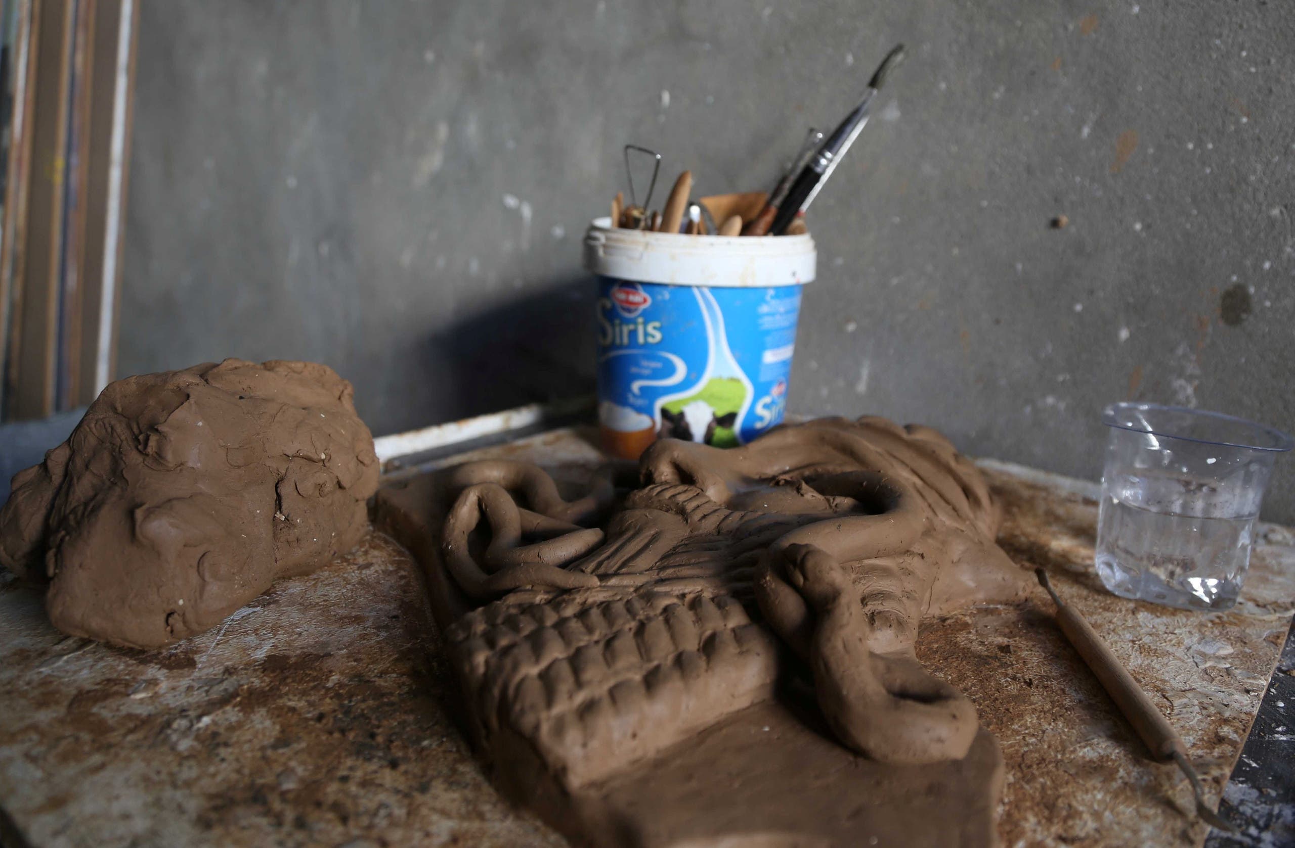 Miniature replicas of statues destroyed by militants when they overran the 3,000-year-old Assyrian city of Nimrud 2-1/2 years ago, are seen in Erbil, Iraq, January 13, 2017. Picture taken January 13, 2017. REUTERS/