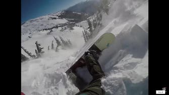 WATCH: Did he make it? Snowboarders gets caught in avalanche  