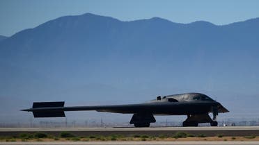 his file photo taken on July 17, 2014 shows a B-2 Stealth Bomber landing at the Palmdale Aircraft Integration Center of Excellence in Palmdale, California, as the US Air Force and manufacturer Northrop Grumman celebrated the 25th anniversary of the B-2 Stealth Bomber's first flight. US B-2 bombers have struck Islamic State military AFP