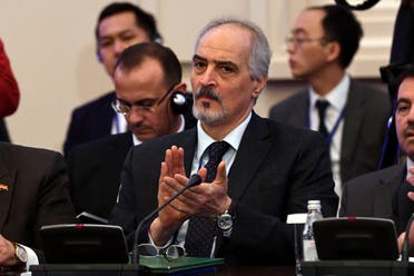 Syria's UN ambassador and head of the government delegation Bashar al-Jaafari attends the first session of Syria peace talks at Astana's Rixos President Hotel on January 23, 2017. AFP