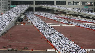 Muslim pilgrims head to perform the "Jamarat" ritual, the stoning of Satan, in Mina near the holy city of Mecca. (AFP)