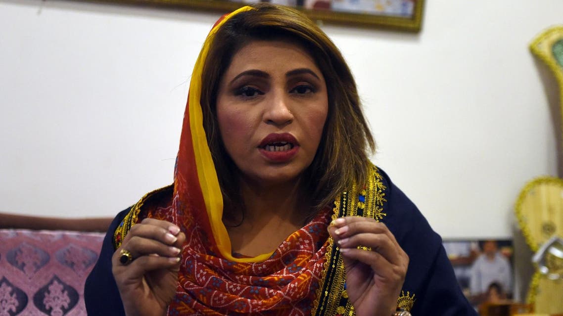 Nusrat Sahar Abbasi, a Member of Parliament in Pakistan's Sindh province speaks during an interview in Karachi. (Photo: Rizwan Tabassum/AFP)