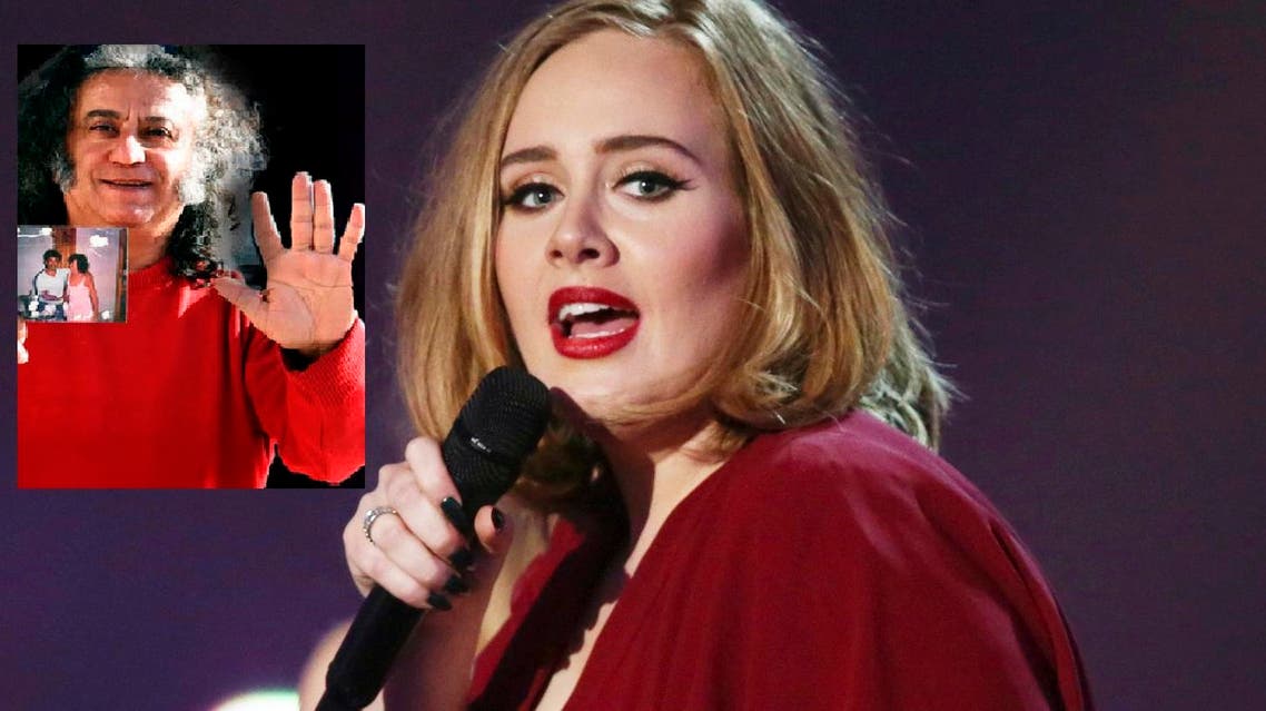 This Feb. 24, 2016 file photo shows Adele onstage at the Brit Awards 2016 (File Photo: Joel Ryan/Invision/AP) With an insert of Mehmet Asar