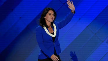 US Representative Tulsi Gabbard speaks during Day 2 of the Democratic National Convention at the Wells Fargo Center in Philadelphia, Pennsylvania, July 26, 2016. (AFP)