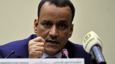 United Nations Special Envoy for Yemen Ismail Ould Cheikh Ahmed speaks during a press conference with the secretary general of the Organization of Islamic Cooperation (OIC) in Jeddah on August 8, 2016. AFP