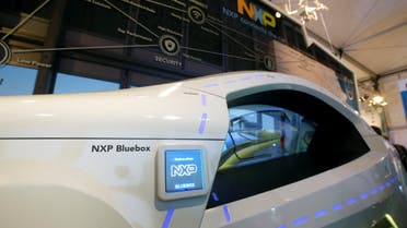 A display on automotive technology is shown in the NXP Semiconductors booth during the 2017 CES in Las Vegas, Nevada, on January 6, 2017. (Reuters)