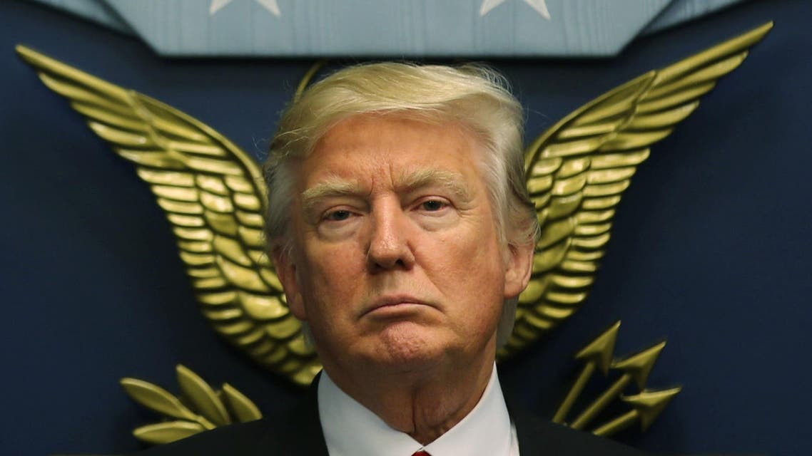 US President Trump looks on following swearing-in ceremony for Defense Secretary Mattis at the Pentagon. (Reuters)
