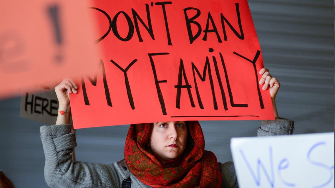 Demonstrators shout slogans during anti-Donald Trump immigration ban protests outside Terminal 4 at San Francisco International Airport in San Francisco, California, U.S., January 28, 2017. (Reuters)