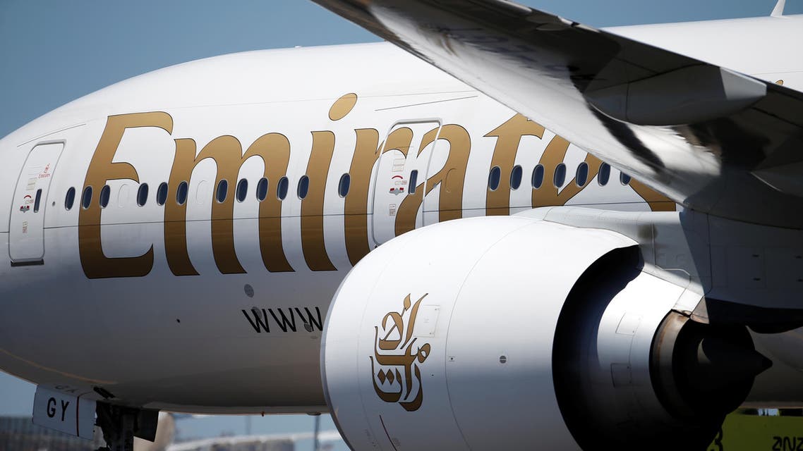 An Emirates plane is seen at Lisbon's airport, Portugal June 24, 2016. REUTERS/Rafael Marchante