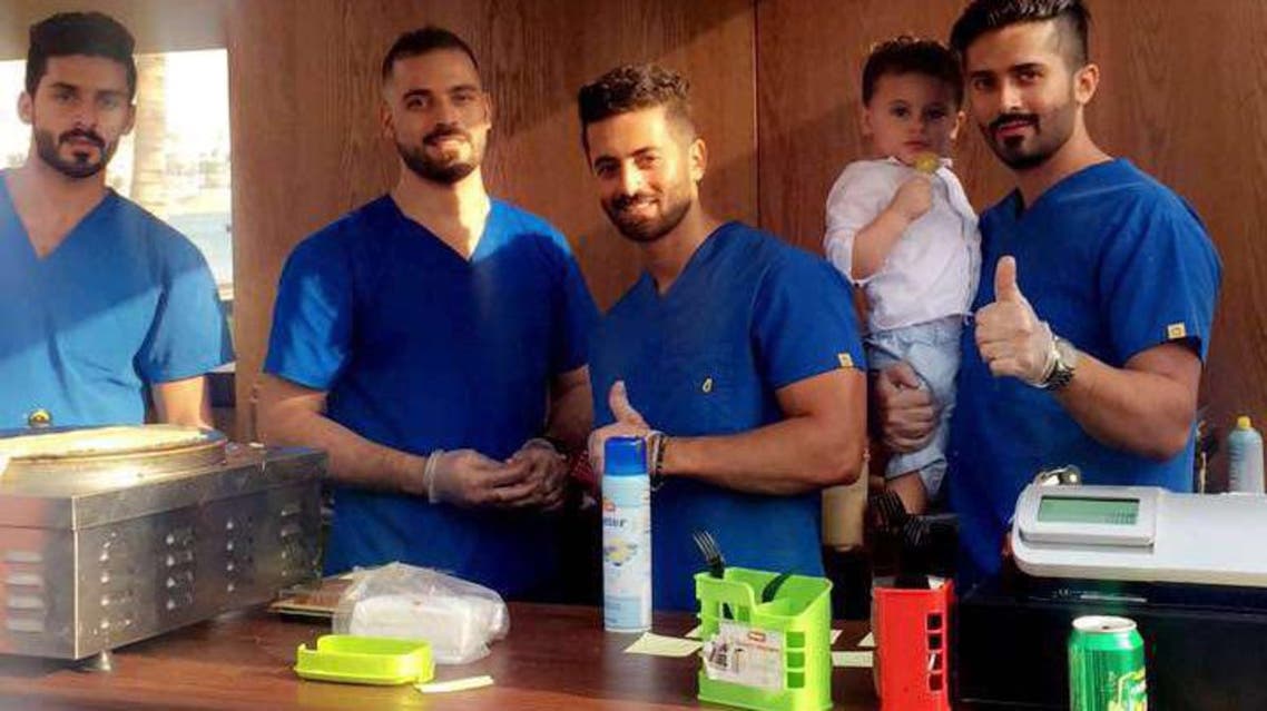 Brothers sell food off trolley in Jeddah