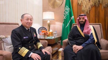 Saudi Deputy Crown Prince MBS with Japan former chief of staff