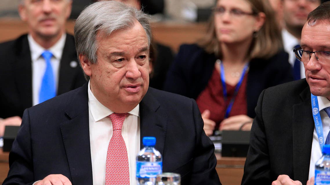United Nations Secretary General Antonio Guterres on Wednesday backed his peace envoy’s plan to pick representatives from the Syria opposition to the Geneva talks if the groups fail to agree on their delegates. (AFP)