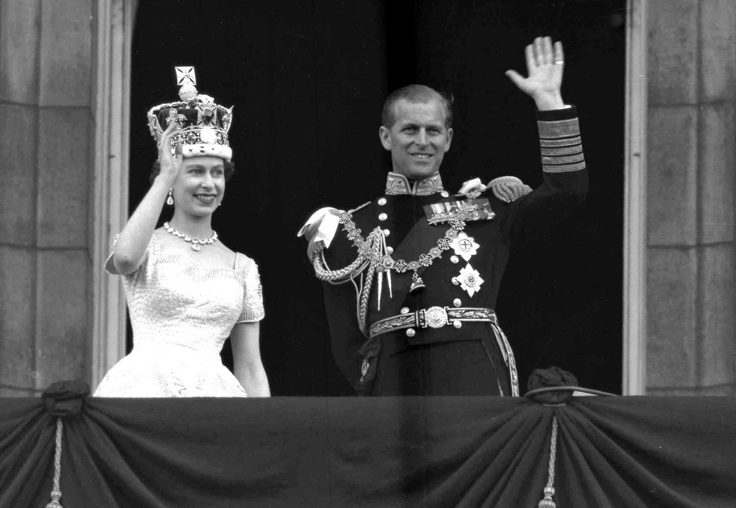 This is a June. 2, 1953 photo of Britain's Queen Elizabeth II and Prince Philip, Duke of Edinburgh, as they wave to supporters from the balcony at Buckingham Palace, following her coronation at Westminster Abbey. London – when she took to the throne (Photo: AP /Leslie Priest)