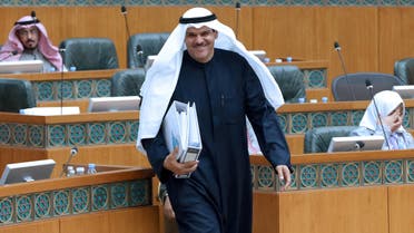 Kuwaiti Minister of Information and Youth Sheikh Salman Humoud Al-Sabah is seen in parliament during a session at the Kuwait's national assembly in Kuwait City on January 31, 2017. 