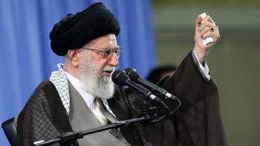A handout picture released by the official website of the Centre for Preserving and Publishing the Works of Iran's supreme leader Ayatollah Ali Khamenei, shows him addressing commanders of Revolutionary Guards during a meeting in Tehran on September 16, 2015. Khamenei warned commanders of the elite Revolutionary Guards to be on alert for "political and cultural" infiltration by the United States. AFP PHOTO / HO / KHAMENEI.IR === RESTRICTED TO EDITORIAL USE - MANDATORY CREDIT - "AFP PHOTO / HO / KHAMENEI.IR" - NO MARKETING NO ADVERTISING CAMPAIGNS - DISTRIBUTED AS A SERVICE TO CLIENTS === 