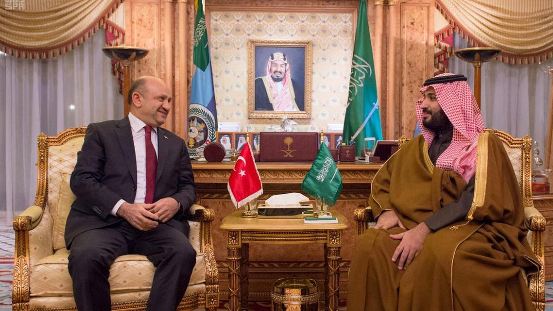 ولي ولي العهد الأمير محمد بن سلمان مع وزير الدفاع التركي