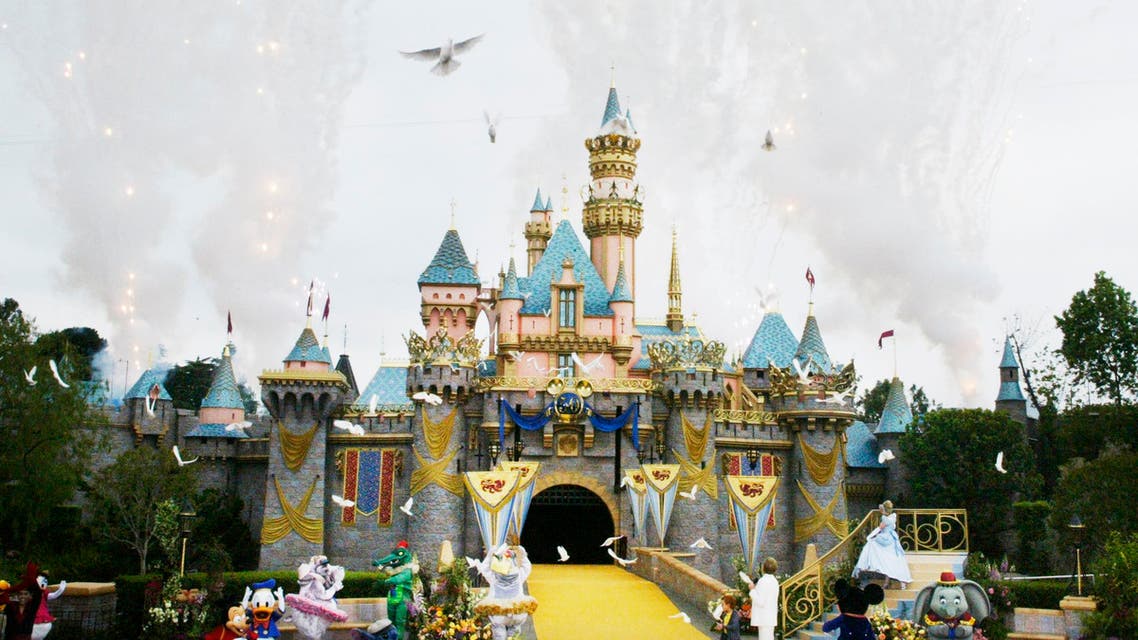 Fireworks fill the sky and doves are released during the finale at Disneyland’s 50th anniversary celebration ceremony at the Disneyland theme park as “The Happiest Homecoming on Earth” begins in Anaheim, California in this May 5, 2005 file photo. AFP