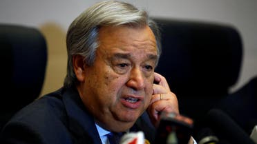 The UN statement said Guterres would discuss “a number of issues of regional and global interest” but did not offer details. (Reuters)