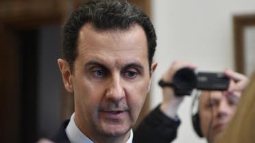 A handout picture released by the Syrian Arab News Agency (SANA) on January 9, 2017 shows Syrian President Bashar al-Assad giving a statement to the French media, in Damascus, after meeting with French lawmakers the previous day. Assad told visiting French lawmakers that he was "optimistic" about new peace talks planned for later this month, a member of the delegation told AFP.