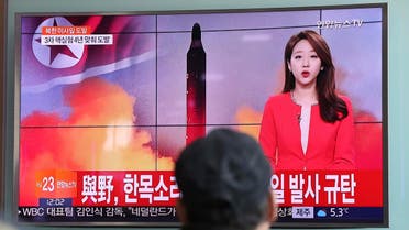 North Korea fired a ballistic missile into the sea off its east coast early on Sunday, the first such test since Trump was elected. (AP)