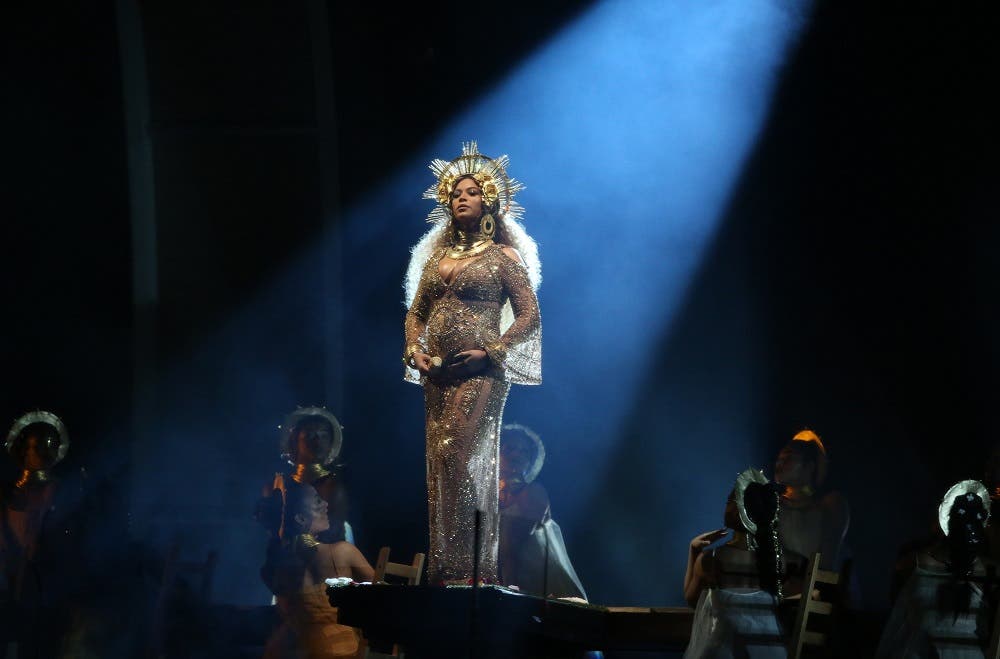 Beyonce chose not to play it safe, instead putting on an extravagant and abstract performance with touches of Indian spirituality and ancient Egypt. (Reuters)