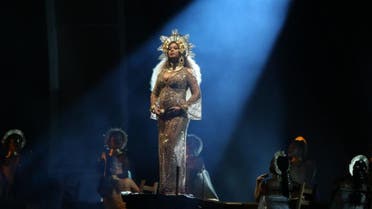 Beyonce chose not to play it safe, instead putting on an extravagant and abstract performance with touches of Indian spirituality and ancient Egypt. (Reuters)