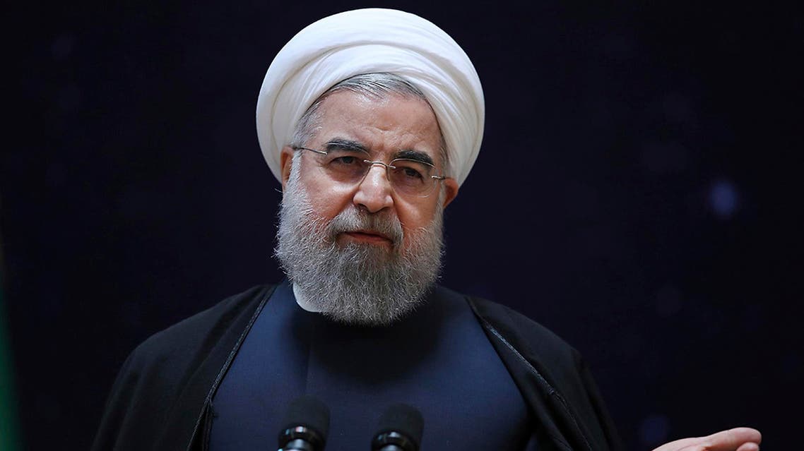 In this photo released by official website of the office of the Iranian Presidency, President Hassan Rouhani, speaks during a ceremony marking National Space Technology Day in Tehran, Iran, Wednesday, Feb. 1, 2017. AP