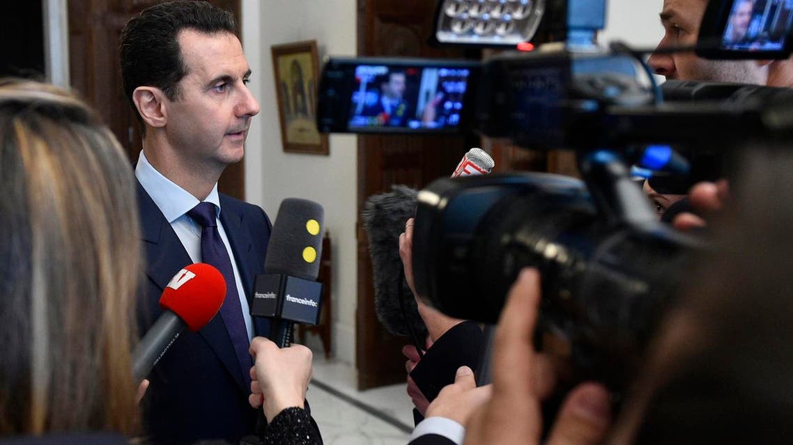 “It’s against the terrorists that would infiltrate some of the immigrants to the West,” Assad said. (AFP)