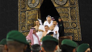 Erdogan coming out of the Holy Kaaba. (SPA)