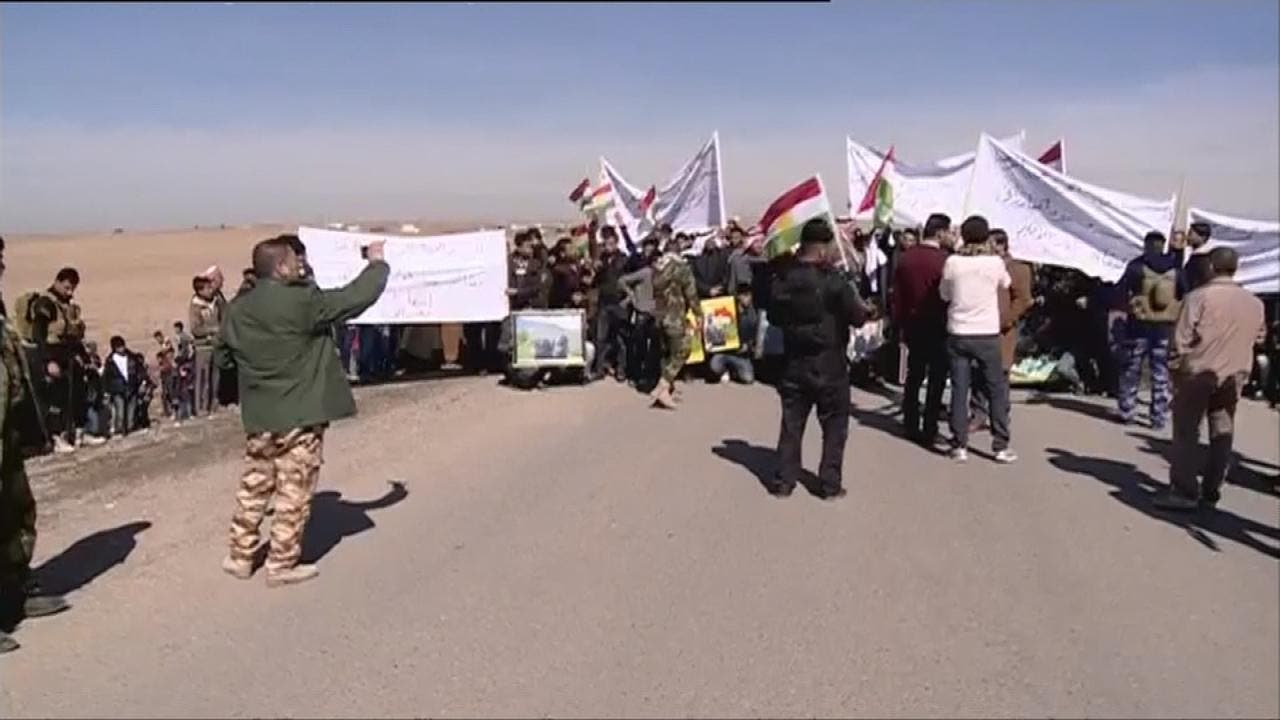 تظاهرات عليه حشى شعبى غرب موصل