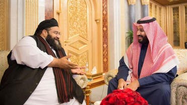 Saudi’s Deputy Crown Prince Mohammed bin Salman bin Abdulaziz, received the head of Ulemas' Council of Pakistan Hafiz Mohammed Tahir Al-Ashrafi on Tuesday. (SPA)