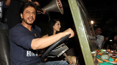 Shah Rukh Khan on his way to the success party of his film ‘Raees’ in Mumbai on January 30. (AFP)