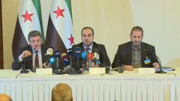 Syrian opposition negotiators. 