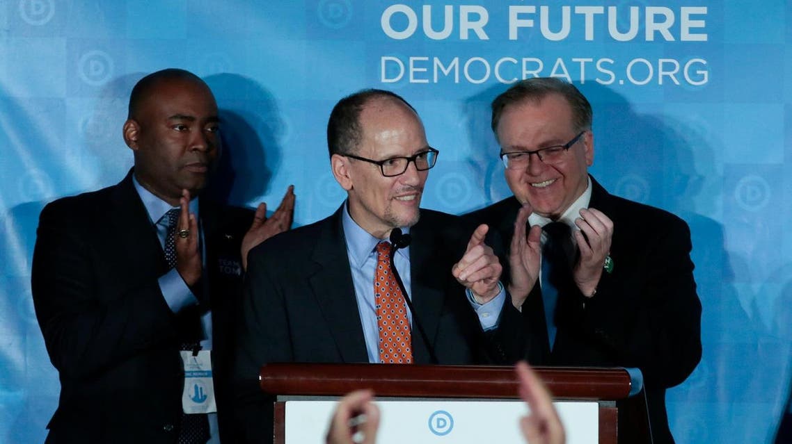 Tom Perez addresses the audience after being elected Democratic National Chair during the Democratic conference. Reuters