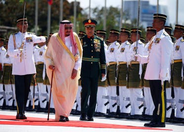 Saudi Arabia’s King Salman inspects an honor guard at the Parliament House in Kuala Lumpur on February 26, 2017. (Reuters)