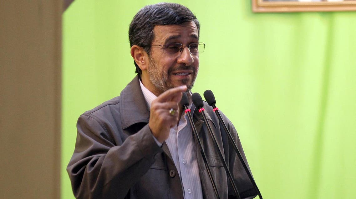 Iranian President Mahmoud Ahmadinejad adresses his weekly Friday prayer sermon at Tehran University on August 2, 2013. (AFP)