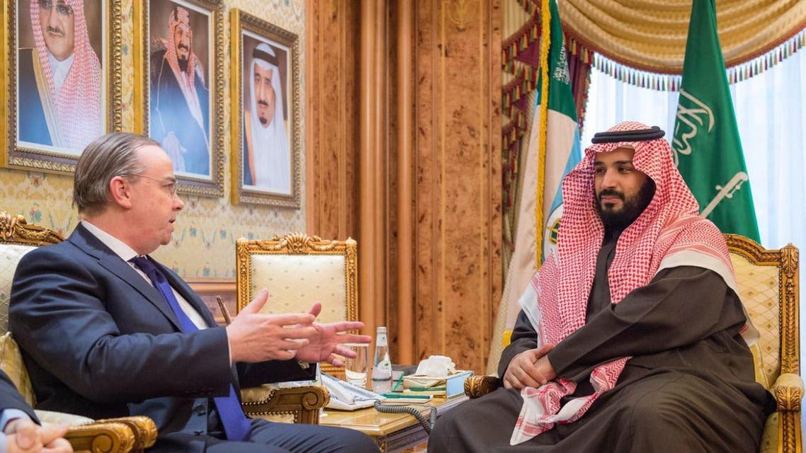 محمد بن سلمان مع رئيس مجموعة أتس اس بي سي