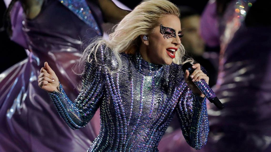 Lady Gaga performs during the NFL Super Bowl 51 football game between the New England Patriots and the Atlanta Falcons, Sunday, Feb. 5, 2017, in Houston. (AP)