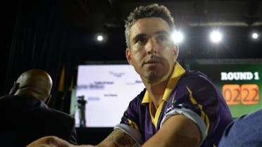 Pakistan Super League (PSL) team Quetta Gladiators, player Kevin Pietersen looks on during second edition of PSL draft in Dubai on October 19, 2016. (AFP)