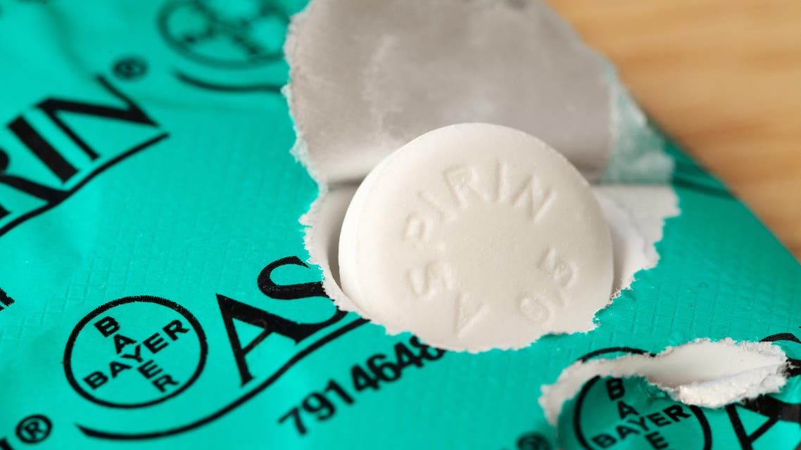 Half gram Bayer Aspirin tablet on blister pack