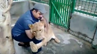 WATCH: Saudi man shares fierce hug with his pet lion 