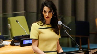 Amal Clooney called on Iraqi Prime Minister Haider al-Abadi to “send the letter to the Security Council requesting the investigation into ISIS crimes”. (AFP)